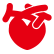 赤い心臓の循環器科用マーク