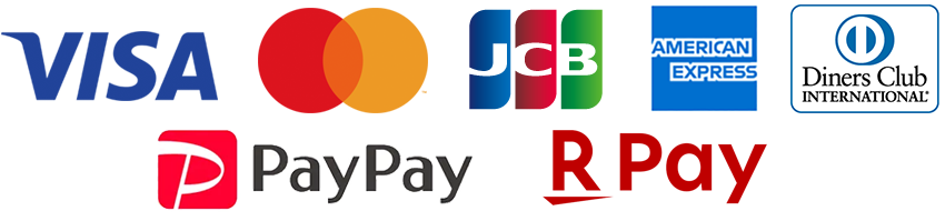 Dinersクラブを除く各種カードブランドに対応しています